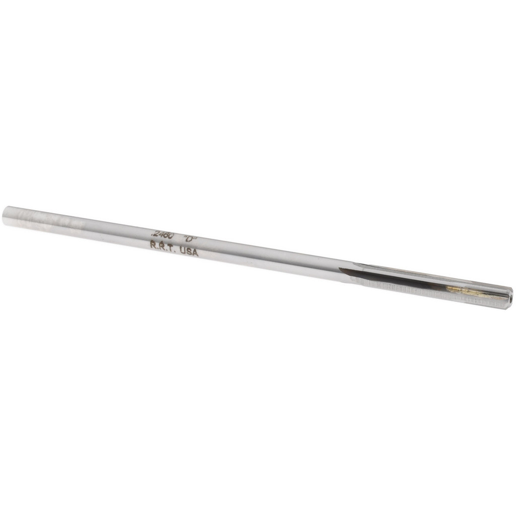 Made in USA 24002460 Chucking Reamer: 0.246" Dia, 6" OAL, 1-1/2" Flute Length, Straight Shank, Solid Carbide Image