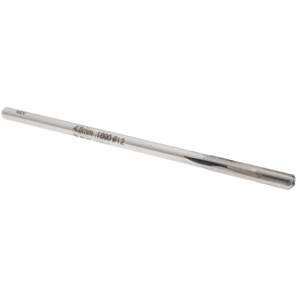 Made in USA 24001890 Chucking Reamer: 0.189" Dia, 4-1/2" OAL, 1-1/8" Flute Length, Straight Shank, Solid Carbide Image