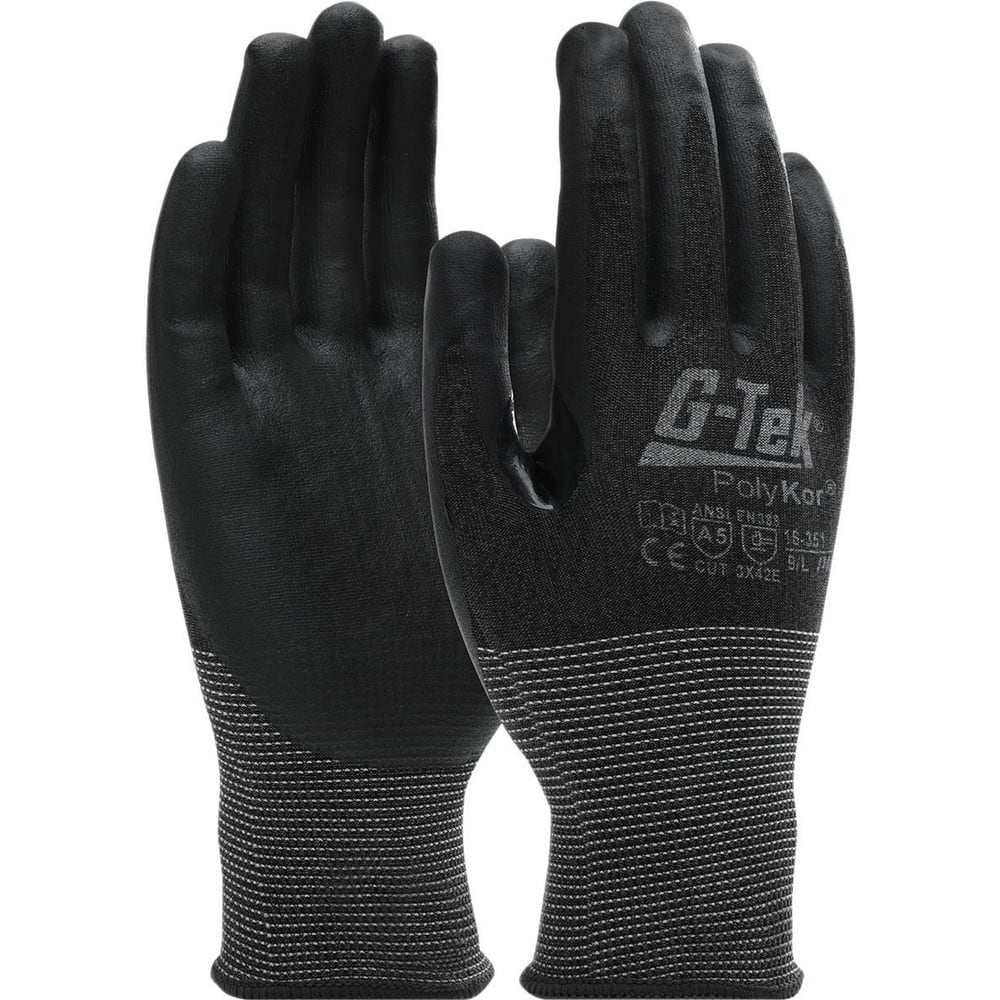 Cut & Puncture Resistant Gloves; Glove Type: Cut-Resistant ; Coating Coverage: Palm & Fingers ; Coating Material: Nitrile ; Primary Material: HPPE Blend ; Men's Size: Large ; Color: Black