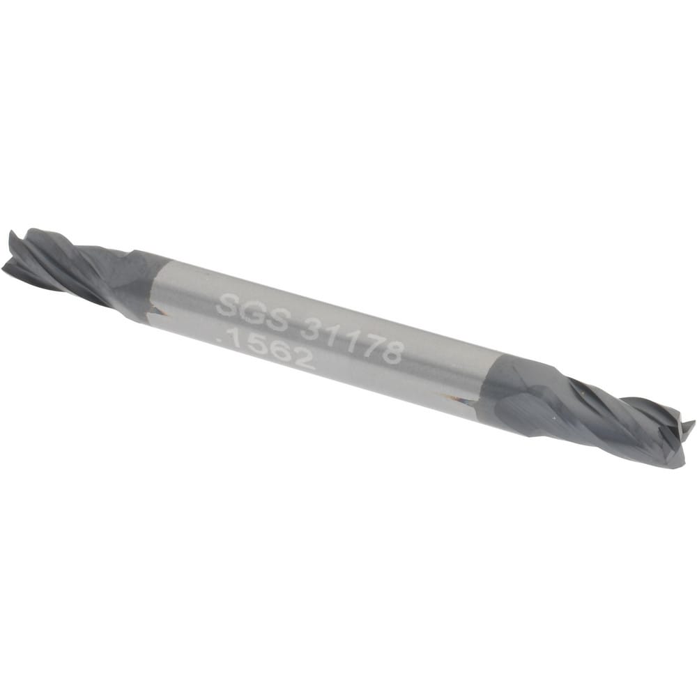 SGS 31178 Square End Mill: 5/32 Dia, 5/16 LOC, 3/16 Shank Dia, 2 OAL, 4 Flutes, Solid Carbide Image