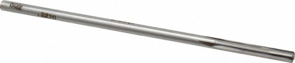 Made in USA 24002220 Chucking Reamer: 0.222" Dia, 6" OAL, 1-1/2" Flute Length, Straight Shank, Solid Carbide Image