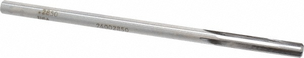 Made in USA 24002850 Chucking Reamer: 0.285" Dia, 6" OAL, 1-1/2" Flute Length, Straight Shank, Solid Carbide Image