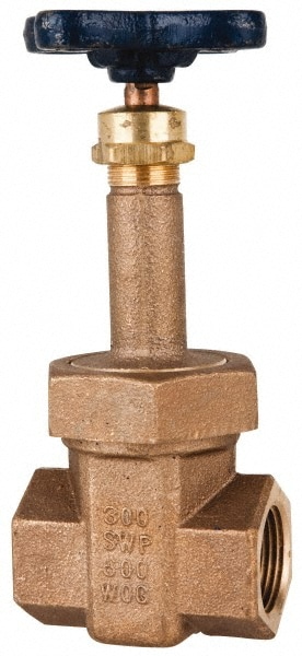 NIBCO NL2IS0B Gate Valve: Non-Rising Stem, 1-1/4" Pipe, Threaded, Bronze Image