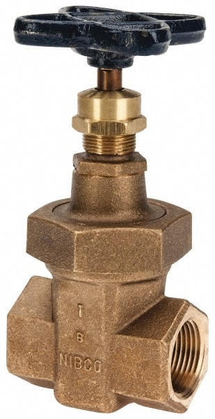 NIBCO NL2I00A Gate Valve: Non-Rising Stem, 1" Pipe, Threaded, Bronze Image