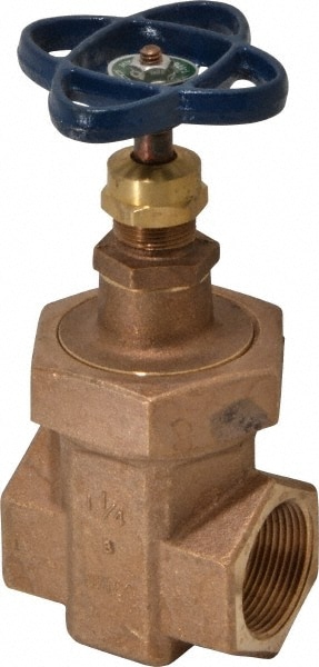 NIBCO NL2I00B Gate Valve: Non-Rising Stem, 1-1/4" Pipe, Threaded, Bronze Image