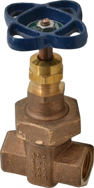 NIBCO NL2I006 Gate Valve: Non-Rising Stem, 1/2" Pipe, Threaded, Bronze Image