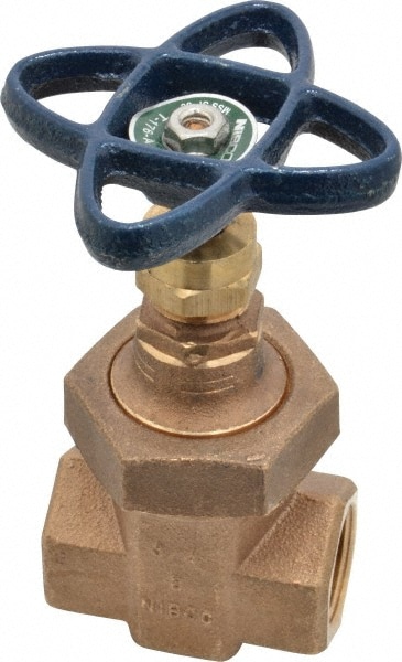 NIBCO NL2I008 Gate Valve: Non-Rising Stem, 3/4" Pipe, Threaded, Bronze Image