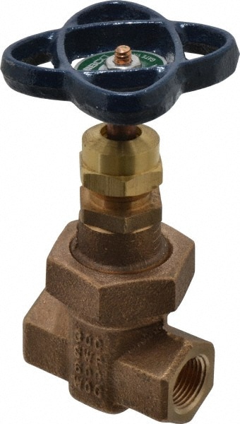 NIBCO NL2I005 Gate Valve: Non-Rising Stem, 3/8" Pipe, Threaded, Bronze Image