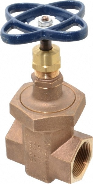 NIBCO NL2IS0C Gate Valve: Non-Rising Stem, 1-1/2" Pipe, Threaded, Bronze Image