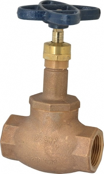 NIBCO NL2J00A 1" Pipe, Threaded Ends, Bronze Integral Globe Valve Image