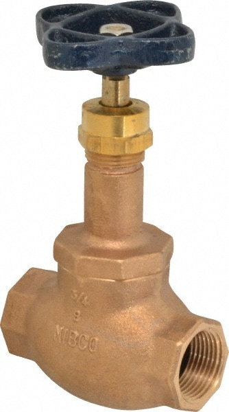 NIBCO NL2K008 3/4" Pipe, Threaded Ends, Bronze Integral Globe Valve Image