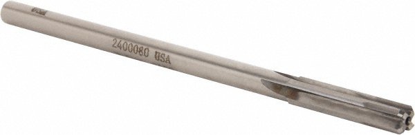 Made in USA 2400080 Chucking Reamer: 0.315" Dia, 6" OAL, 1-1/2" Flute Length, Straight Shank, Solid Carbide Image