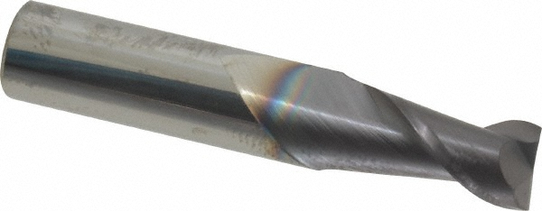 12181652 Square End Mill: 21/64 Dia, 5/8 LOC, 3/8 Shank Dia, 2 OAL, 2 Flutes, Solid Carbide  
