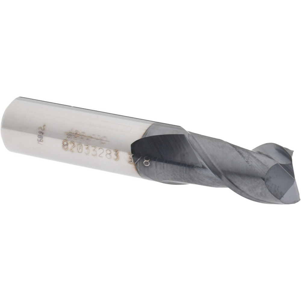12181664 Square End Mill: 3/8 Dia, 5/8 LOC, 3/8 Shank Dia, 2 OAL, 2 Flutes, Solid Carbide  