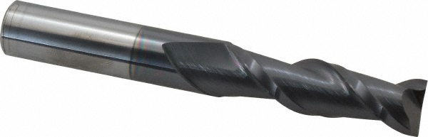 12181736 Square End Mill: 5/8 Dia, 2-1/8 LOC, 5/8 Shank Dia, 4-5/8 OAL, 2 Flutes, Solid Carbide  