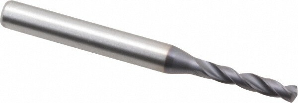 Screw Machine Length Drill Bit: 0.1378" Dia, 140 °, Solid Carbide