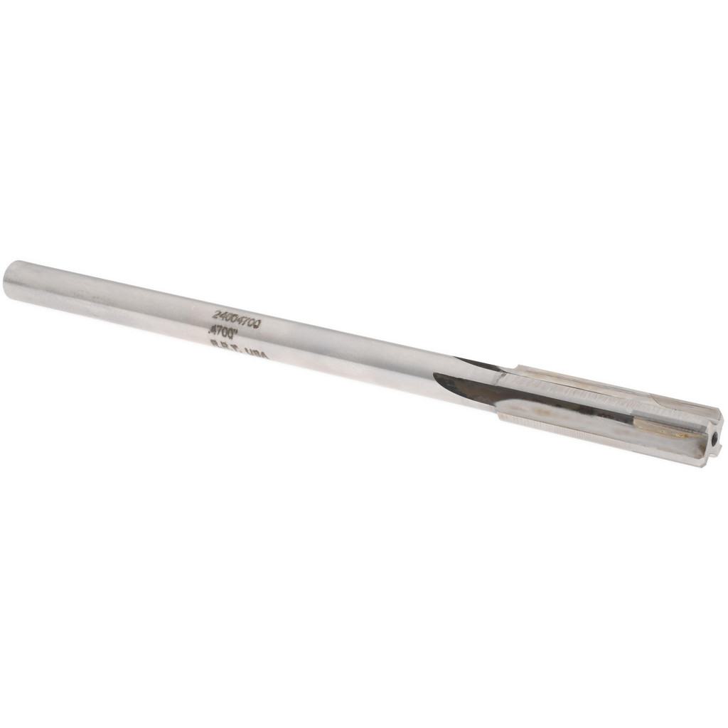Made in USA 24004700 Chucking Reamer: 0.47" Dia, 7" OAL, 1-3/4" Flute Length, Straight Shank, Solid Carbide Image