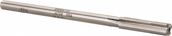 Made in USA 24004710 Chucking Reamer: 0.471" Dia, 7" OAL, 1-3/4" Flute Length, Straight Shank, Solid Carbide Image