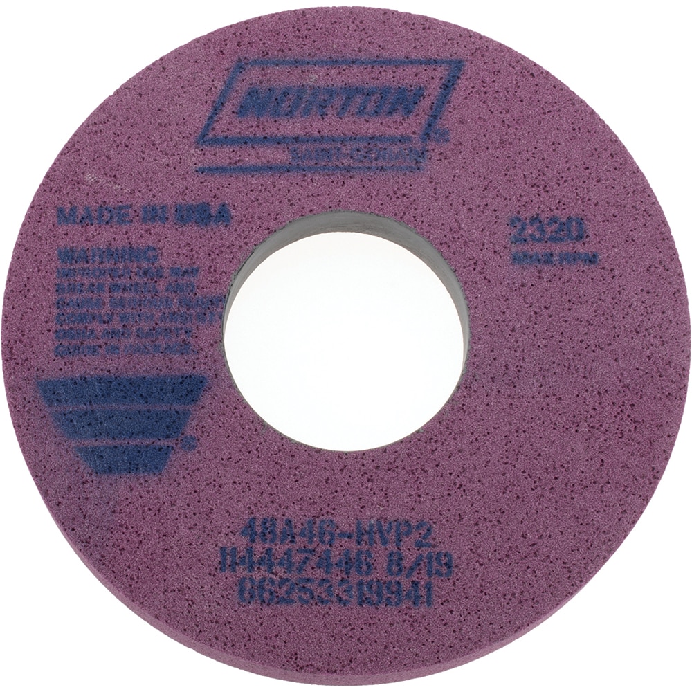 Norton 66253319941 Surface Grinding Wheel: 14" Dia, 2" Thick, 5" Hole, 46 Grit, H Hardness Image