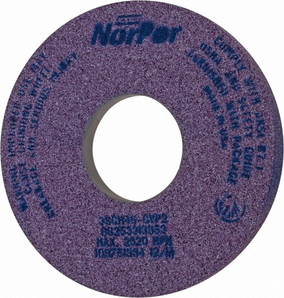 Norton 66253319953 Surface Grinding Wheel: 14" Dia, 1-1/2" Thick, 5" Hole, 46 Grit, G Hardness Image