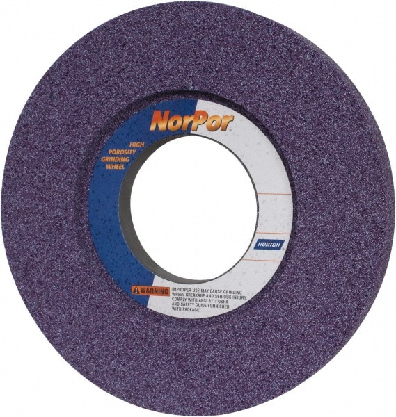 Norton 66253319954 Surface Grinding Wheel: 14" Dia, 1-1/2" Thick, 5" Hole, 46 Grit, H Hardness Image