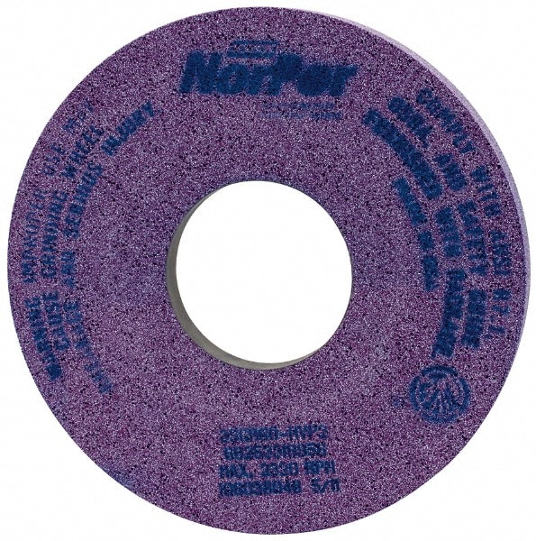 Norton 66253319956 Surface Grinding Wheel: 14" Dia, 1-1/2" Thick, 5" Hole, 60 Grit, H Hardness Image