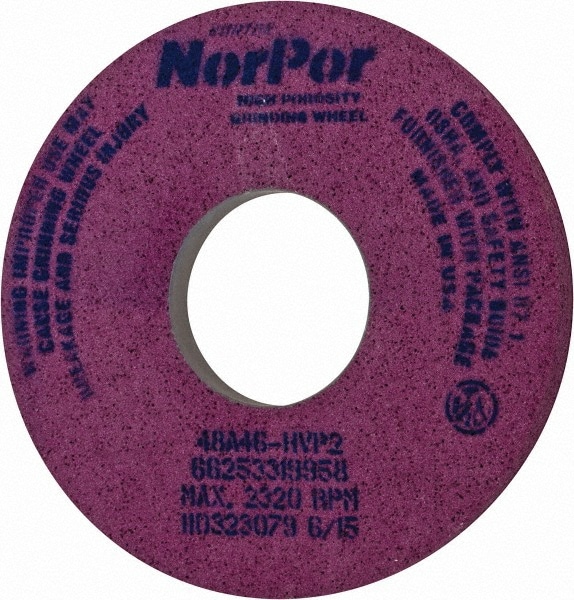 Norton 66253319958 Surface Grinding Wheel: 14" Dia, 1-1/2" Thick, 5" Hole, 46 Grit, H Hardness Image