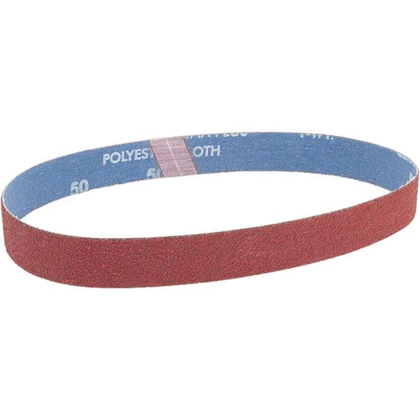 Abrasive Belt: 1" Wide, 24" Long, 50 Grit, Ceramic