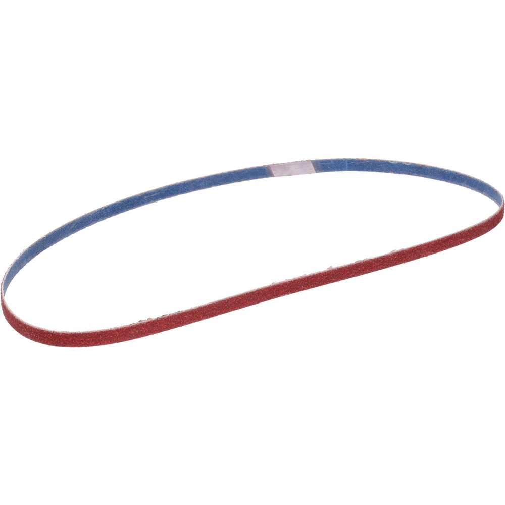Abrasive Belt: 1/4" Wide, 24" OAL, 80 Grit, Ceramic Alumina - Coated, Coarse Grade, Y Weighted, Wet & Dry,  Series R983
