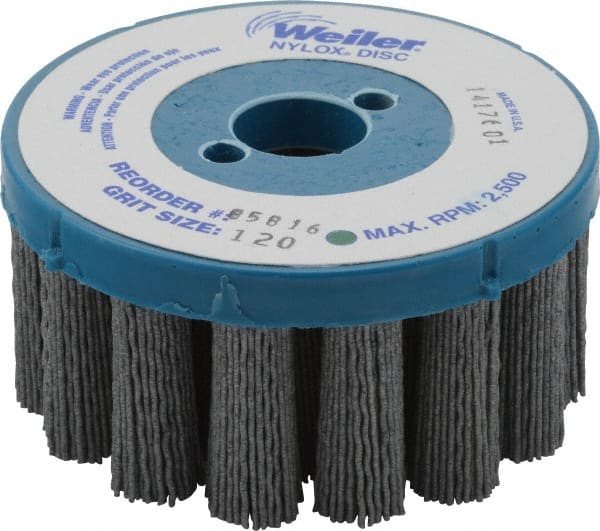 Weiler 85816 4" 120 Grit Silicon Carbide Crimped Disc Brush 
