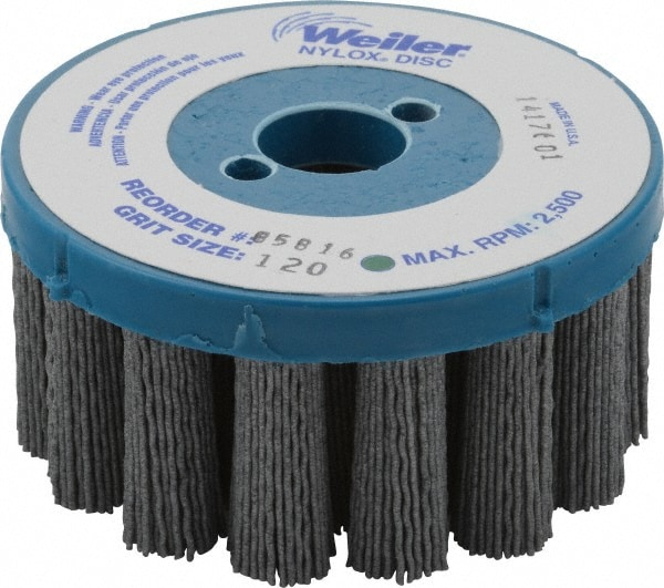 Weiler 85816 4" 120 Grit Silicon Carbide Crimped Disc Brush Image