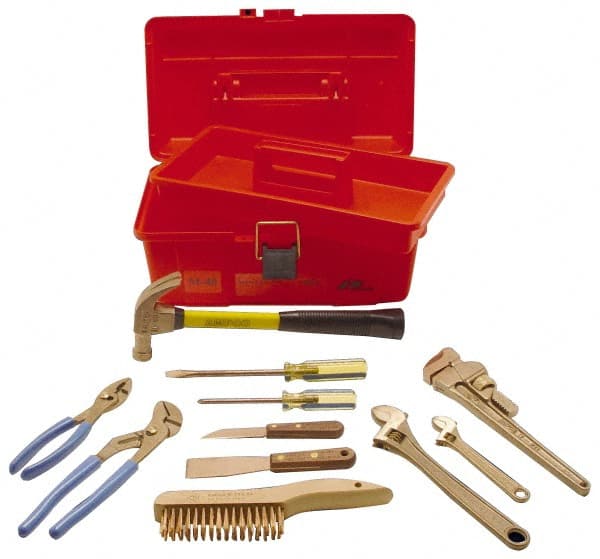 Ampco M-48 Combination Hand Tool Set: 11 Pc, Non-Sparking Set 