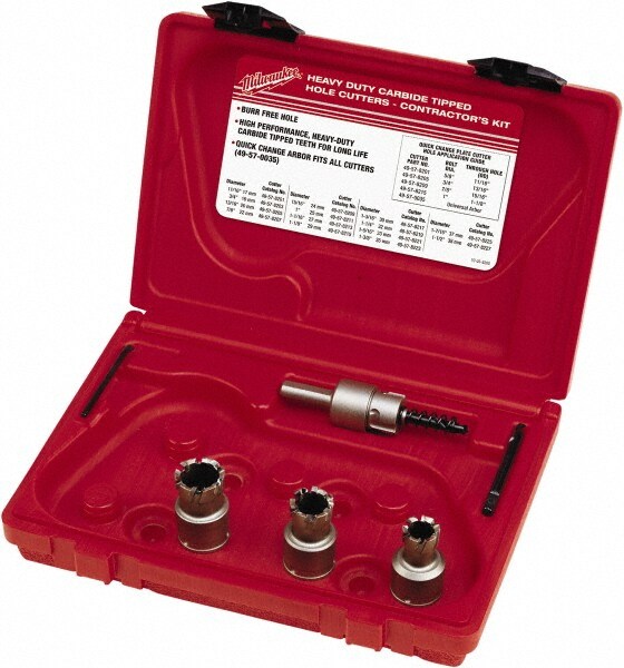 Contractor's Hole Saw Kit: 5 Pc, 11/16 to 15/16" Dia