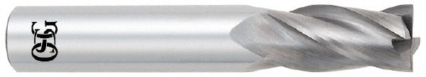 OSG 454-5625 Square End Mill: 9/16" Dia, 4 Flutes, 1-1/8" LOC, Solid Carbide, 30 ° Helix Image