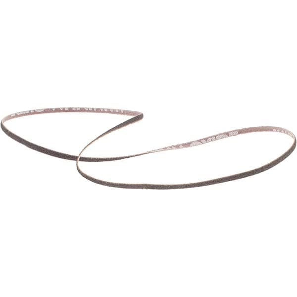 Abrasive Belt: 1/8" Wide, 24" Long, 80 Grit, Aluminum Oxide