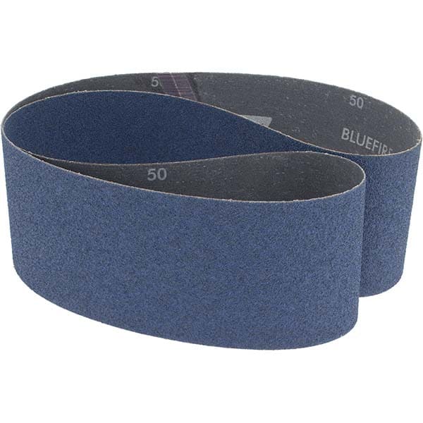 Norton 78072753072 Abrasive Belt: 4" Wide, 54" Long, 50 Grit, Zirconia Alumina Image