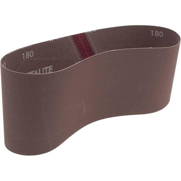 Abrasive Belt: 4" Wide, 24" Long, 180 Grit, Aluminum Oxide