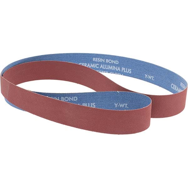 Abrasive Belt: 1-1/2" Wide, 60" Long, 120 Grit, Ceramic