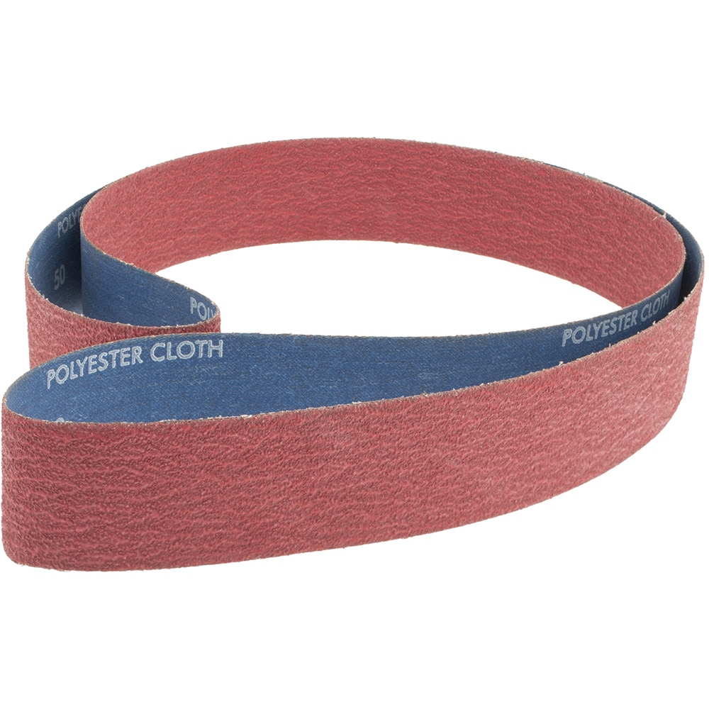 Abrasive Belt: 2" Wide, 72" Long, 50 Grit, Ceramic