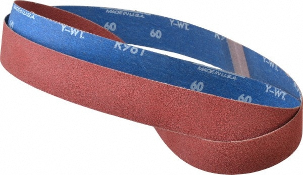 Abrasive Belt: 1-1/2" Wide, 60" Long, 60 Grit, Ceramic