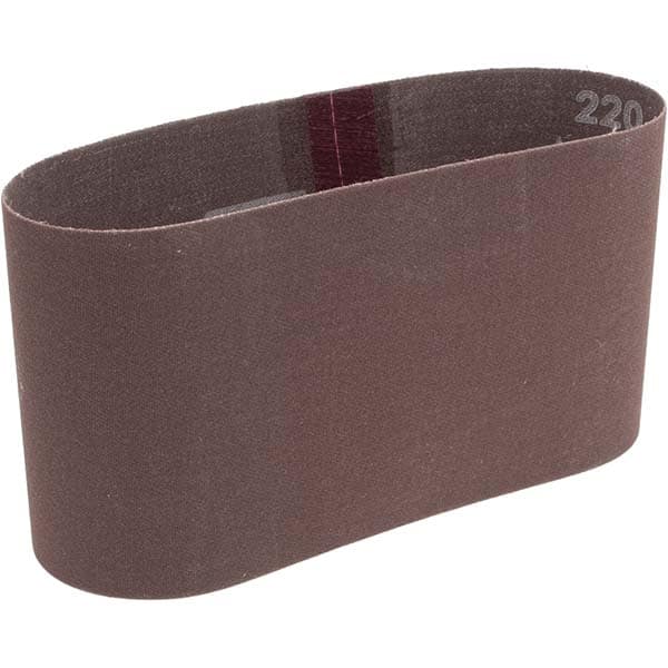 Abrasive Belt: 3-1/2" Wide, 15-1/2" Long, 220 Grit, Aluminum Oxide