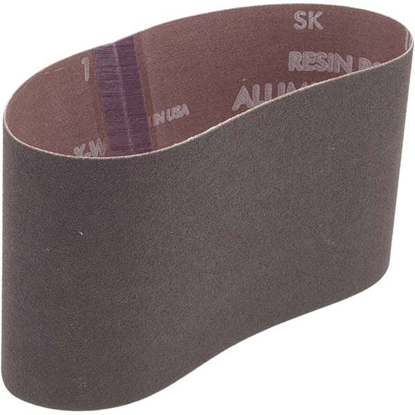 Abrasive Belt: 3-1/2" Wide, 15-1/2" Long, 100 Grit, Aluminum Oxide