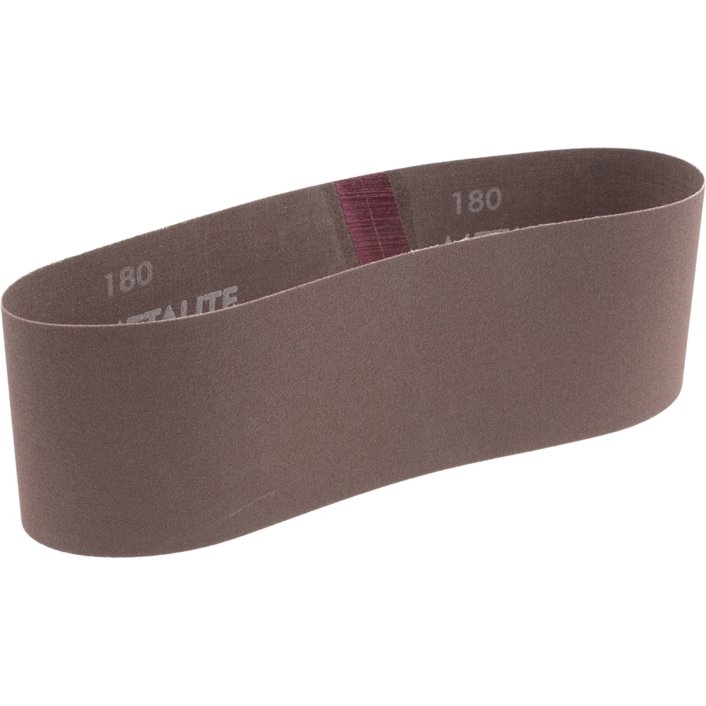 Abrasive Belt: 3" Wide, 21" Long, 180 Grit, Aluminum Oxide