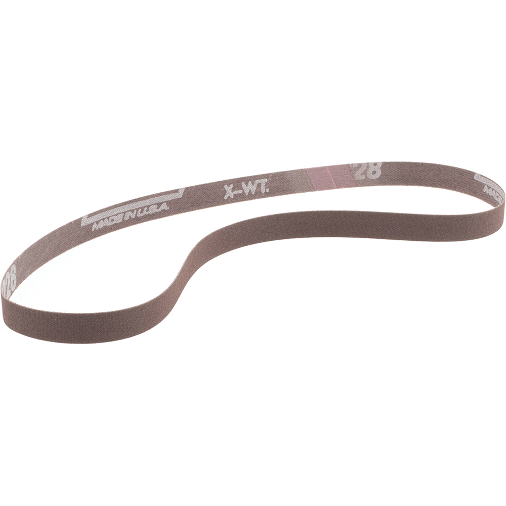 Norton Abrasive Belt 1/2" Wide, 24" OAL, 180 Grit, Aluminum Oxide