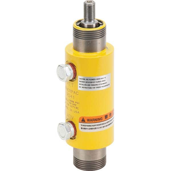 Enerpac RD43 Compact Hydraulic Cylinder: Base Mounting Hole Mount, Steel 