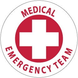 NMC - 25 Qty 1 Pack Medical Emergency Team, Hard Hat Label - 82151853 ...