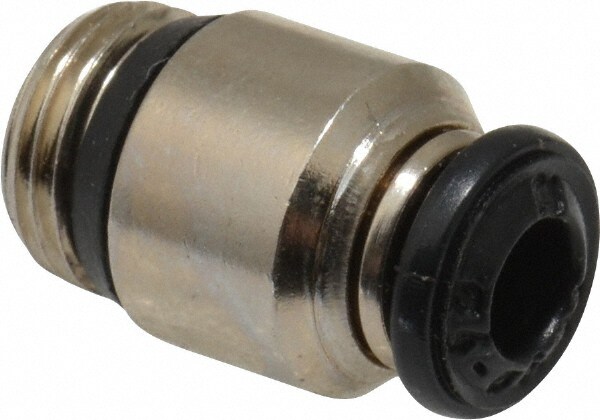 Push-To-Connect Tube to Universal Thread Tube Fitting: Male with Internal Hex, Straight, 1/8" Thread