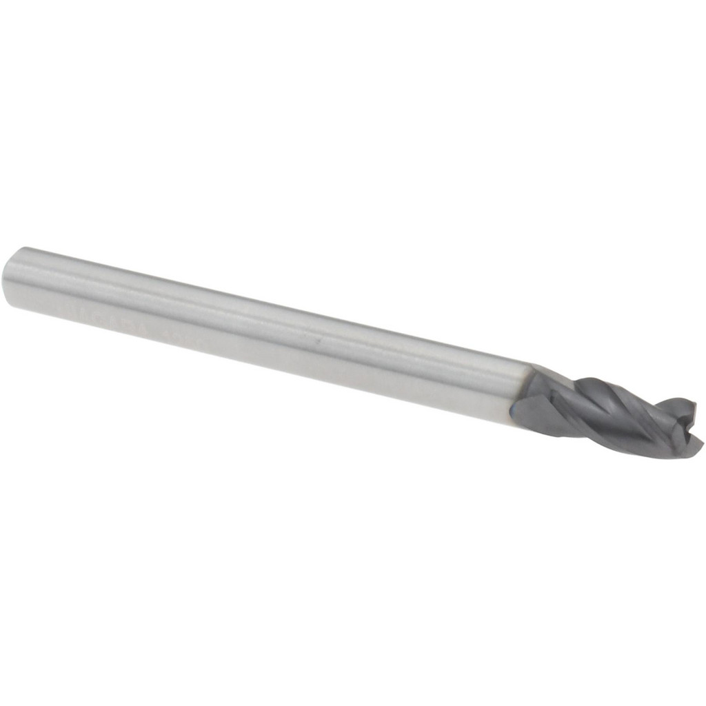 Niagara Cutter 17003400 Corner Radius End Mill: 1/8" Dia, 1/4" LOC, 0.008 to 0.01" Radius, 3 Flutes, Solid Carbide Image