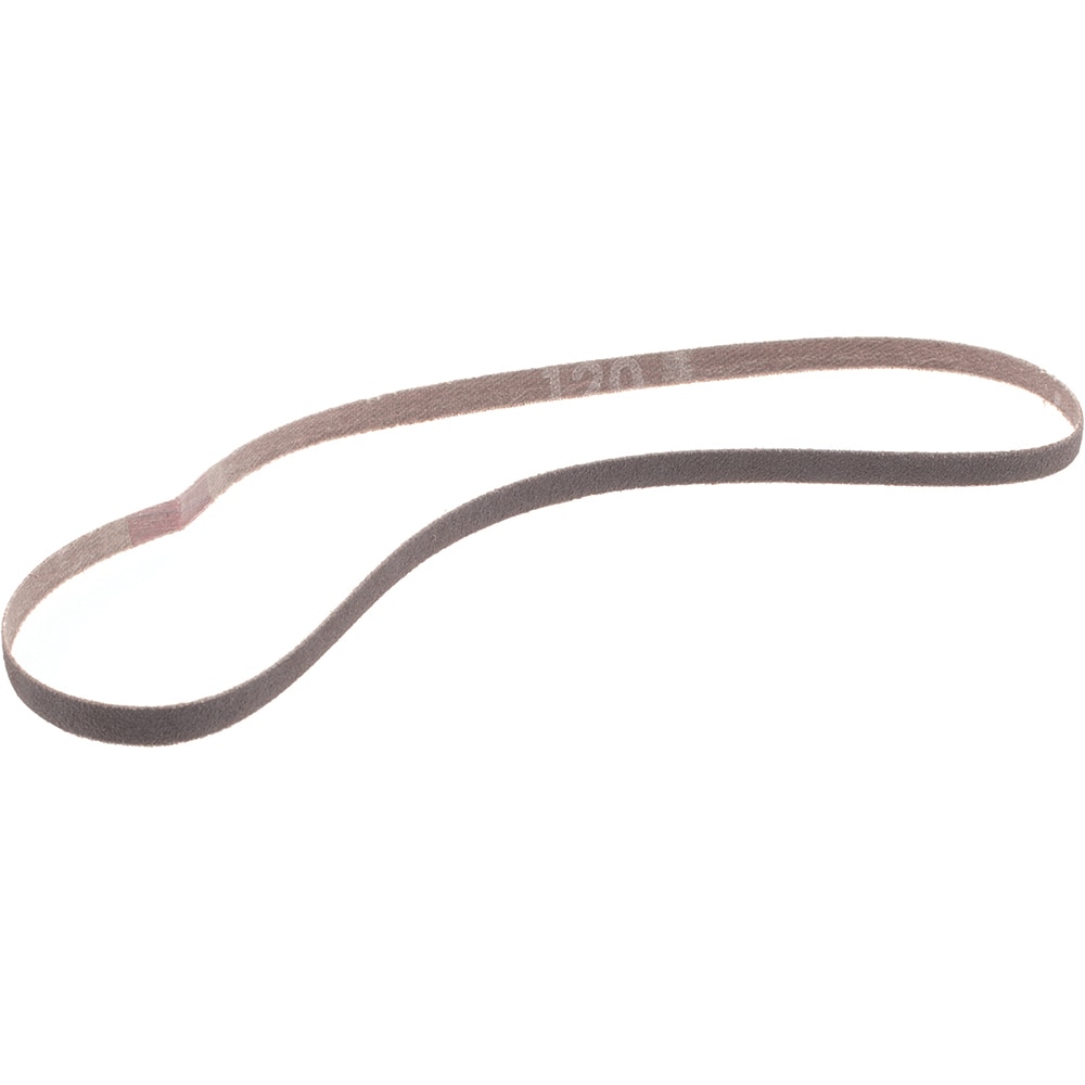 Abrasive Belt: 1/4" Wide, 18" Long, 120 Grit, Aluminum Oxide