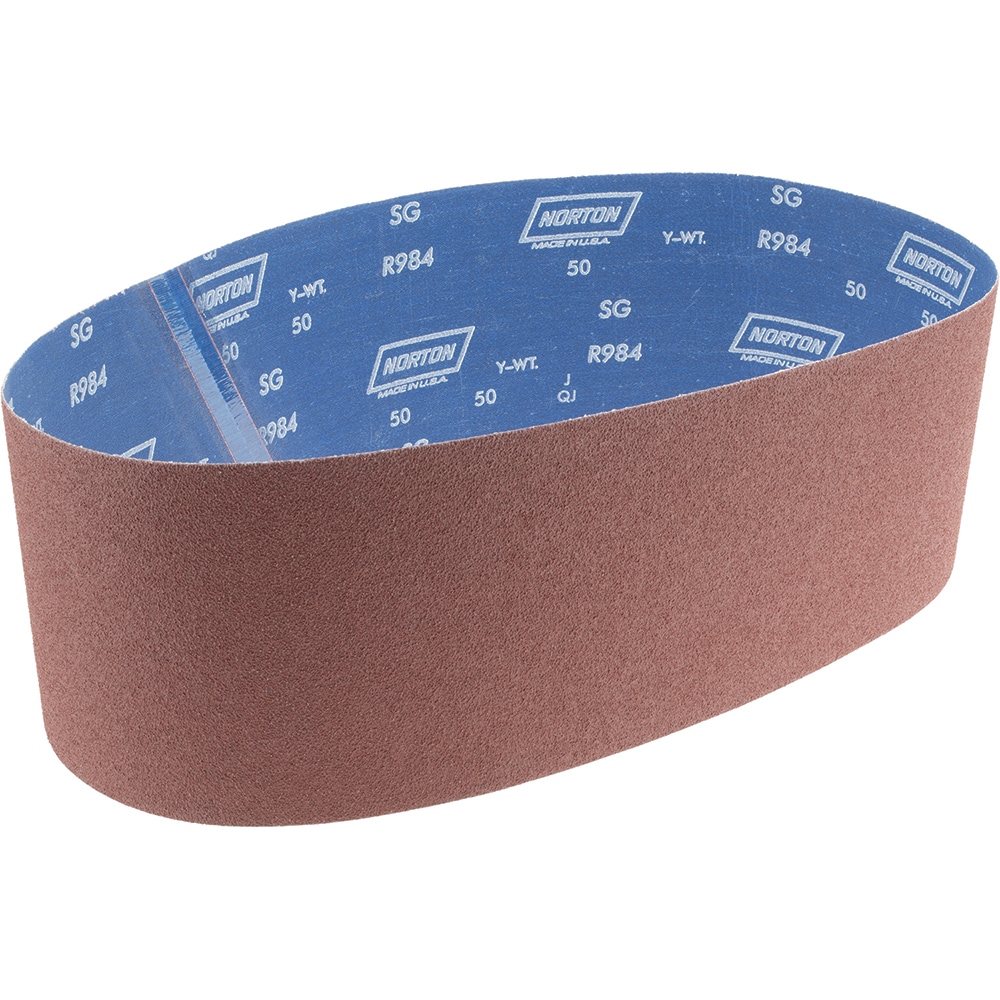 Norton 78072783799 Abrasive Belt: 6" Wide, 48" Long, 50 Grit, Ceramic Image